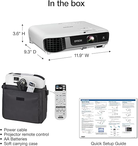 Epson Pro EX7280 3-Chip 3LCD WXGA Projector, 4,000 Lumens Color Brightness, 4,000 Lumens White Brightness, HDMI, Built-in Speaker, 16,000:1 Contrast Ratio - NJ Accessory/Buy Direct & Save