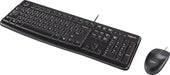 Logitech MK120 Wired Desktop Set Keyboard Mouse USB Black 920-002565
