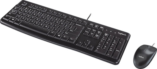 Logitech MK120 Wired Desktop Set Keyboard Mouse USB Black 920-002565