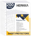 Sheet Protectors, HERKKA 700 Pack Heavy Duty Clear Plastic Page Protectors Sheet Reinforced 11-Hole Fit for 3 Ring Binder Fits Standard 8.5 x 11 Paper, 9.25 x 11.25 Top Loaded, Non-Acid
