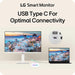 LG 27U730SA-W 27-Inch Smart 4K UHD (3840 x 2160) IPS Computer Monitor, HDR10, Built-in Speaker, Screen Share, Bluetooth, Remote Control, HDMI, USB Type-C PD 65W, Tilt/Height/Swivel/Pivot Stand, White