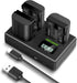 NEEWER 3 Pack 2400mAh LP-E6P/LP-E6NH/LP-E6N Replacement Battery & USB Triple Charger, Compatible with Canon EOS R5 Mark II EOS R5 EOS R6 EOS R7 EOS R 5D II III IV 6D 6D II 7D 7D II 60D 70D 80D 90D