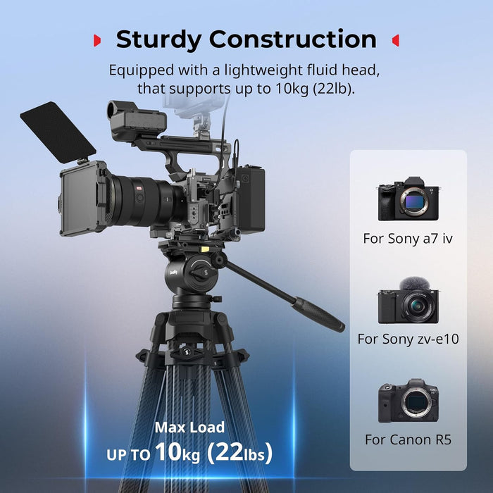 SMALLRIG AD-14 73" Heavy Duty Video Tripod Fluid Head 5441