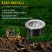 12W Low Voltage Landscape LED Ground Light for Garden, Patio - 12V-24V Outdoor Lighting 4 Pack