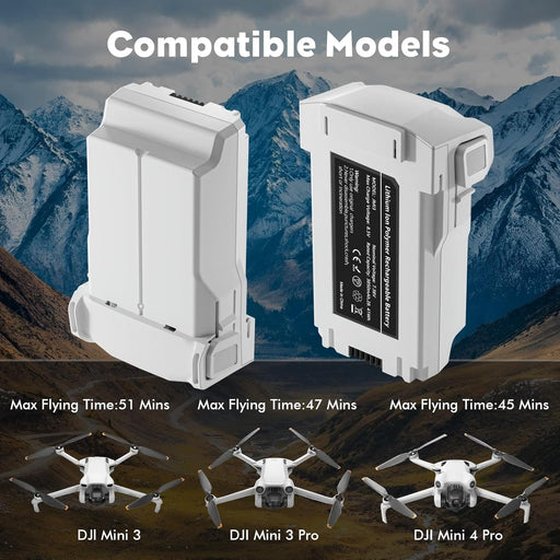 Mini 4 Pro/Mini 3 Pro/Mini 3 Intelligent Flight Battery Plus for DJI Mini 4 Pro/Mini 3/ Mini 3 Pro,3850mAh 47 Mins Flight Time Upgrade 2025