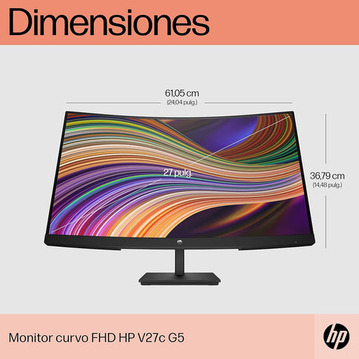 HP V27c G5 27" Curved LCD 1920 x 1080 Monitor - Black - NJ Accessory/Buy Direct & Save