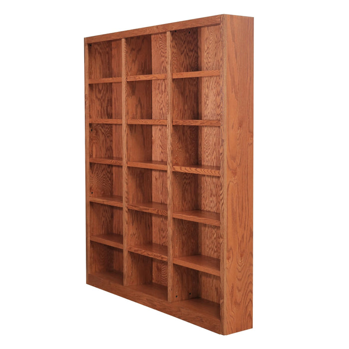 Concepts in Wood 18-Shelf Triple Wide Cherry Wood Bookcase