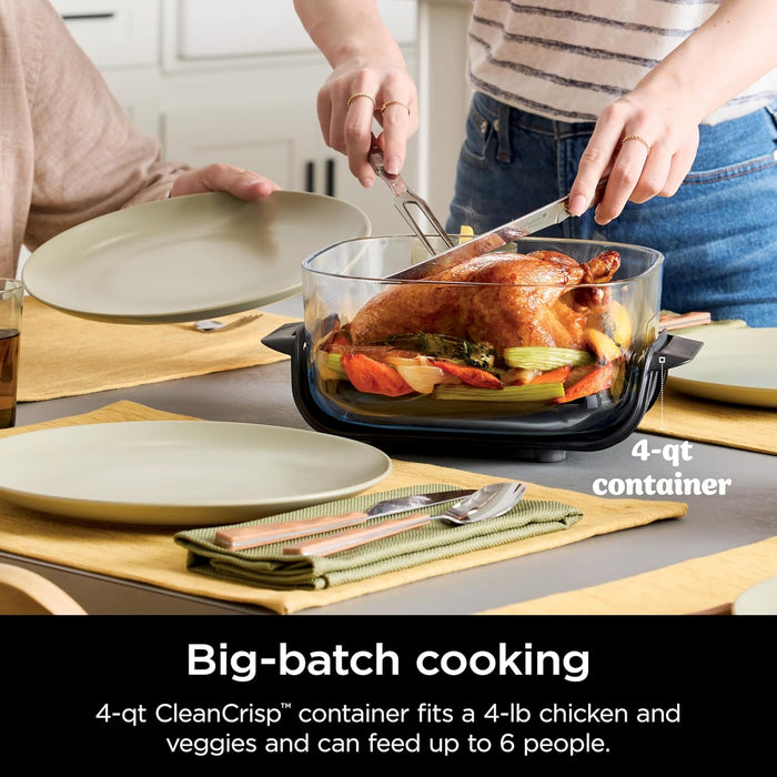 Ninja Crispi Glass Air Fryer – 4-Qt, 2.5-Qt & 6-Cup