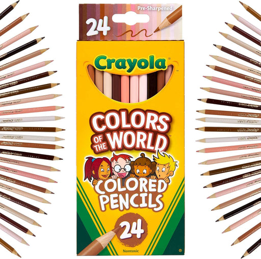 Crayola Colors of the World Bulk Colored Pencil Set - 6 Packs (24ct), Skin Tone Kids Colored Pencils for Kids, School Supplies