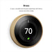 Google Nest Learning Thermostat - Programmable Smart Thermostat for Home - 3rd Generation Nest Thermostat - Compatible with Alexa - Brass (Renewed)