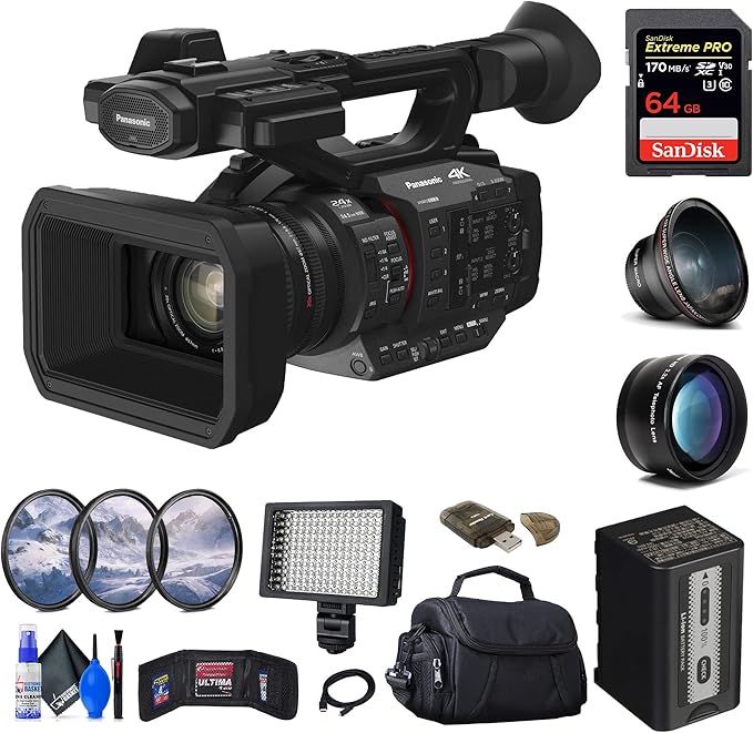 Panasonic HC-X2 4K Camcorder Bundle 64GB Card & Lens Kit