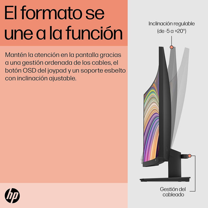 HP V27c G5 27" Curved LCD 1920 x 1080 Monitor - Black - NJ Accessory/Buy Direct & Save