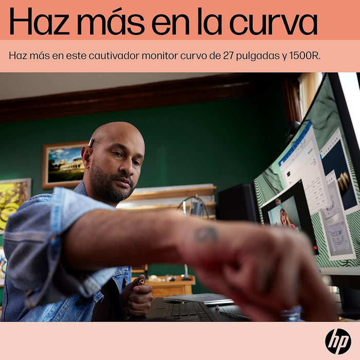 HP V27c G5 27" Curved LCD 1920 x 1080 Monitor - Black - NJ Accessory/Buy Direct & Save