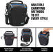 USA Gear DSLR Camera Case for Men and Women with Top Loading Accessibility, Adjustable Shoulder, Small Camera Sling Bag, Travel Padded Handle - Camera Holster Bag for Nikon, Canon, Panasonic (Black)