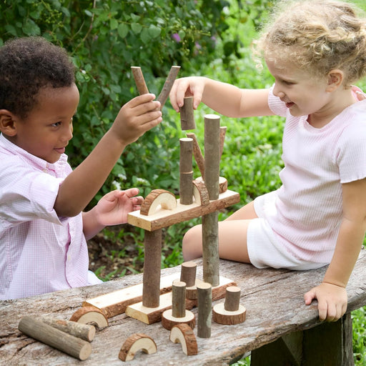 Guidecraft Branch Blocks - 36 Piece Kid's Natural Wooden Unit Building Set, Tree Block Stacking Sorting Toy for Toddlers