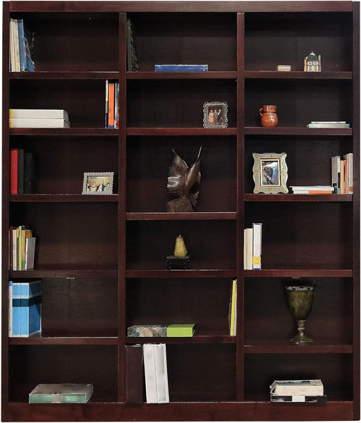 Concepts in Wood 18-Shelf Triple Wide Cherry Wood Bookcase
