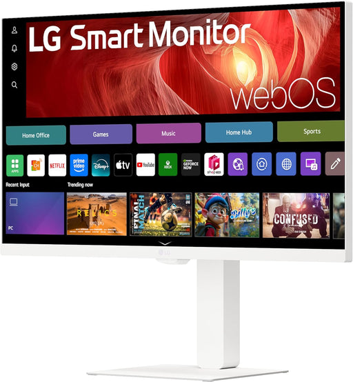 LG 27U730SA-W 27-Inch Smart 4K UHD (3840 x 2160) IPS Computer Monitor, HDR10, Built-in Speaker, Screen Share, Bluetooth, Remote Control, HDMI, USB Type-C PD 65W, Tilt/Height/Swivel/Pivot Stand, White