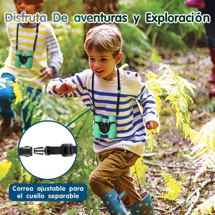 Binoculars for Kids High-Resolution 8x21, Gift Boys & Girls Shockproof Compact Bird Watching, Hiking, Camping, Travel, Learning, Spy Games Exploration