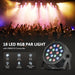 CO-Z LED Stage Lighting RGB Disco Lights 18x3W with DMX Controller for DJ, Concert, Disco, Bar, Party, Wedding 8 Pieces - NJ Accessory/Buy Direct & Save