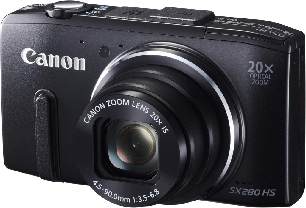 Canon PowerShot SX280 12.1MP Digital Camera with 20x Optical Image Stabilized Zoom with 3-Inch LCD (Black) (Old Model) (Renewed)