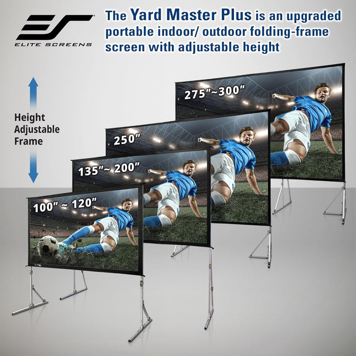 Elite Screens Yard Master Plus, 180-INCH 16:9 Height Setting Adjustable Portable Projector Screen, 4K HD Outdoor Indoor Movie Theater Front Projection, US Based Company 2-YEAR WARRANTY, OMS180H2PLUS