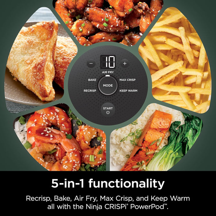 Ninja Crispi Glass Air Fryer – 4-Qt, 2.5-Qt & 6-Cup