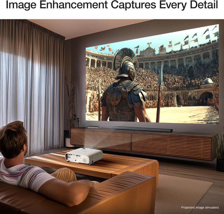 Epson Home Cinema 980 3-Chip 3LCD 1080p Projector 4000 Lumens White V11HB63020