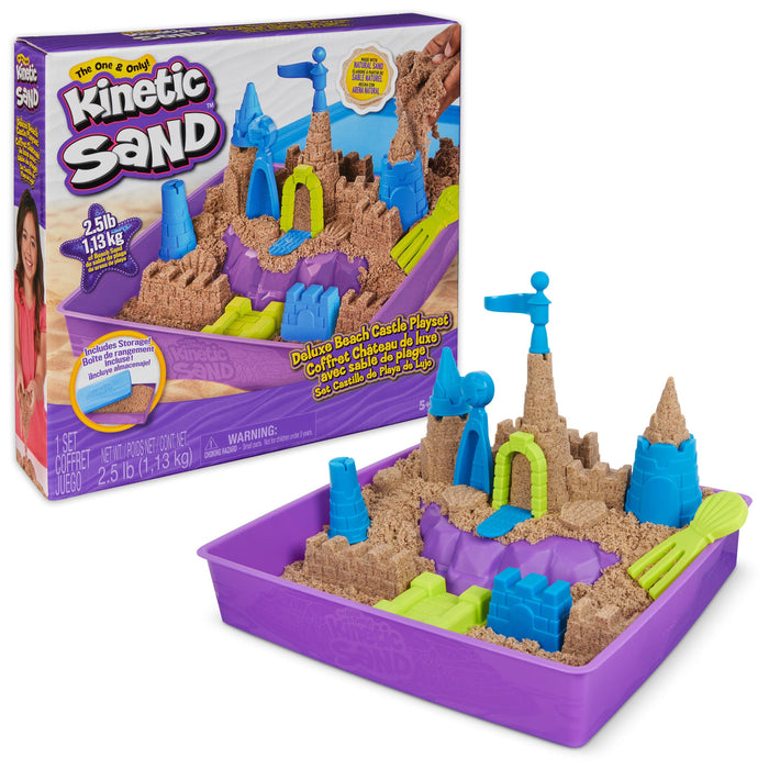Kinetic Sand, 3.25lbs Beach Play Sand, Moldable Sensory Toys for Kids, Resealable Bag (Packaging May Vary), for Ages 3 and up