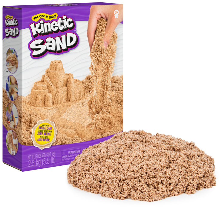 Kinetic Sand, 3.25lbs Beach Play Sand, Moldable Sensory Toys for Kids, Resealable Bag (Packaging May Vary), for Ages 3 and up