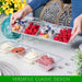 Plasticpro 4 Sectional Rectangle Plastic Disposable Serving Tray/Platter 5 X 16 Clear Pack of 4