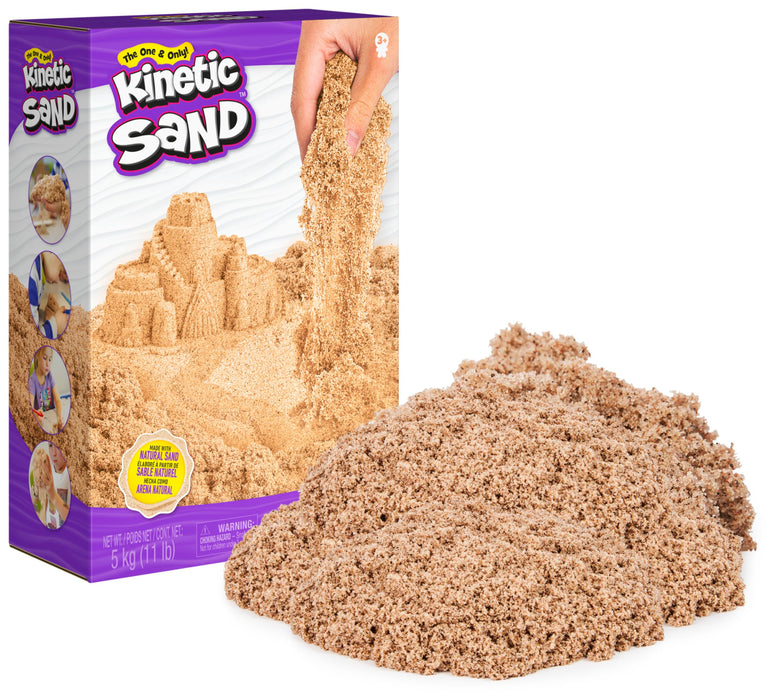 Kinetic Sand, 3.25lbs Beach Play Sand, Moldable Sensory Toys for Kids, Resealable Bag (Packaging May Vary), for Ages 3 and up