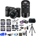 Sony Alpha a6000 Mirrorless Digital Camera with 16-50mm and 55-210mm Lenses (Black) & Four 32GB SD Cards