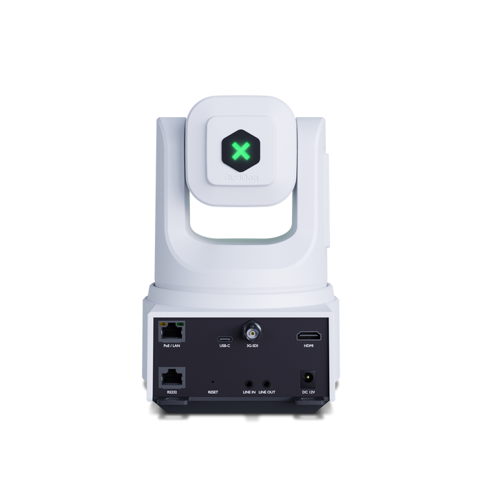 BirdDog X4E Ultra PTZ Camera (White) - rear ports view