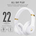 Beats Studio3 Wireless Noise Cancelling Over-Ear Headphones - Apple W1 Headphone Chip, Class 1 Bluetooth, 22 Hours of Listening Time, Built-in Microphone - White