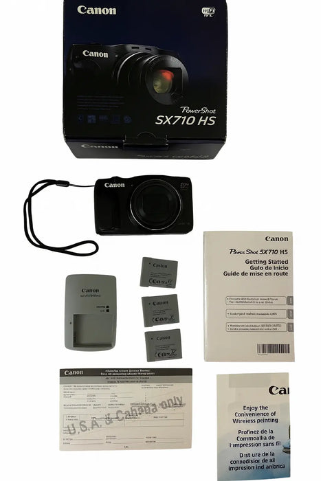 Canon PowerShot SX710 HS Compact Camera with 30x Optical Zoom, 20.3MP, HDMI, 3 Batteries & Strap