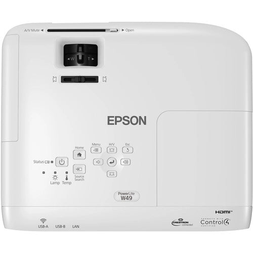 Epson PowerLite W49 3800-Lumen WXGA 3LCD Projector V11H983020 - NJ Accessory/Buy Direct & Save