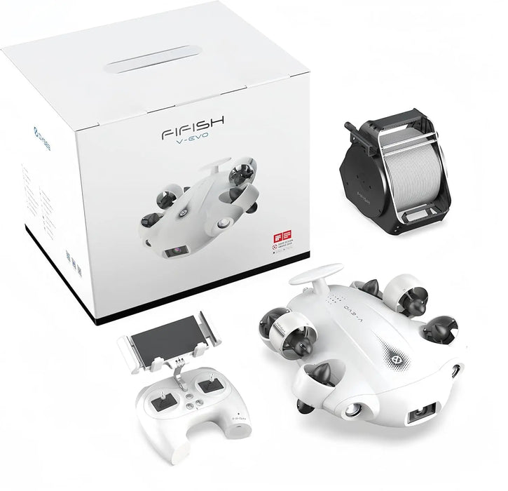 FIFISH V-EVO 4K Underwater Drone with AI Vision Lock 360° Omnidirectional Movement