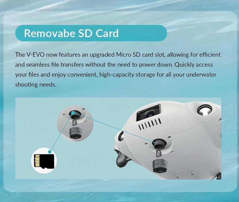 FIFISH V-EVO 4K Underwater Drone with AI Vision Lock 360° Omnidirectional Movement