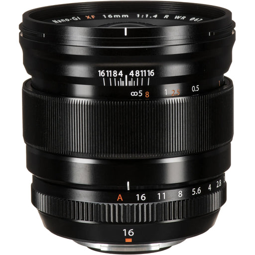 FUJIFILM XF 16mm f/1.4 R WR Wide-Angle Prime Lens for X-Mount Cameras
