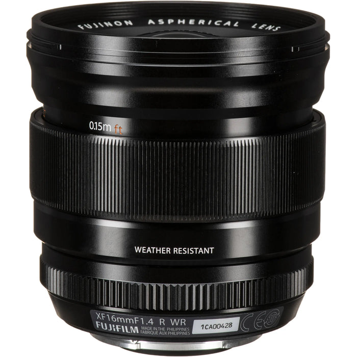 FUJIFILM XF 16mm f/1.4 R WR Wide-Angle Prime Lens for X-Mount Cameras
