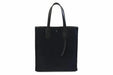 Ferragamo Black Canvas Leather Vertical Tote Handbag for Men