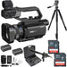 Sony HXR-MC88 Full HD Camcorder with 2x 64GB Sandisk MCs Microphone Kit 2x Spare Batteries & Charger Tripod Bundle