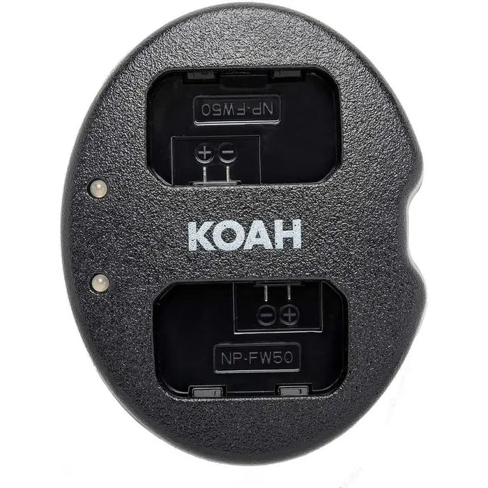 Koah PRO Rechargeable 1300mAh Battery 2-Pack with Dual Charger for Sony NP-FW50