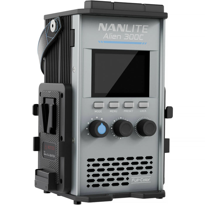 Nanlite Alien 300C RGBWW LED Light Panel, V-Mount, IP55, DMX, App Control