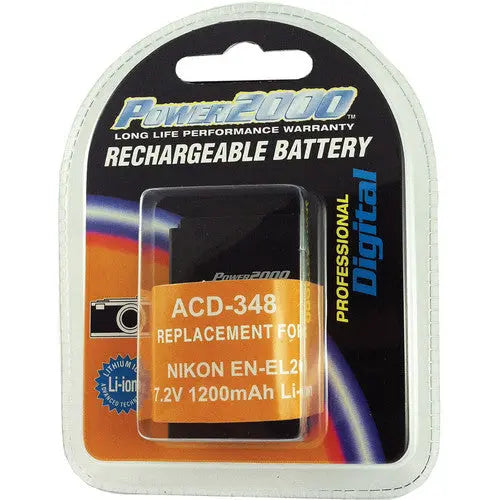 Power2000 ACD-348 Lithium-Ion Battery (1200mAh) for Nikon EN-EL20 Cameras