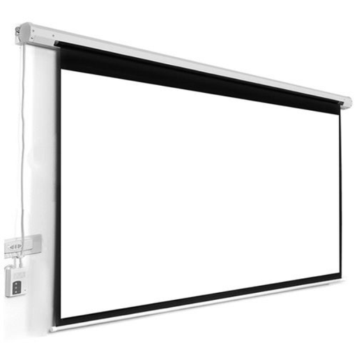 Premium 120x120 Inch Motorized Electric Projector Screen with Remote Control