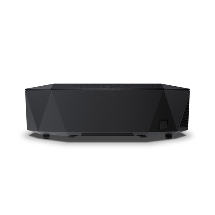Epson QL3000B 4K laser projector, rear exterior view of the black faceted chassis