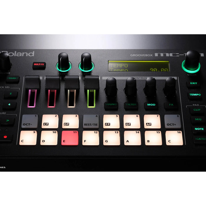 Roland MC-101 Portable Groovebox: ZEN-Core Engine, 4-Track Sequencer, MIDI