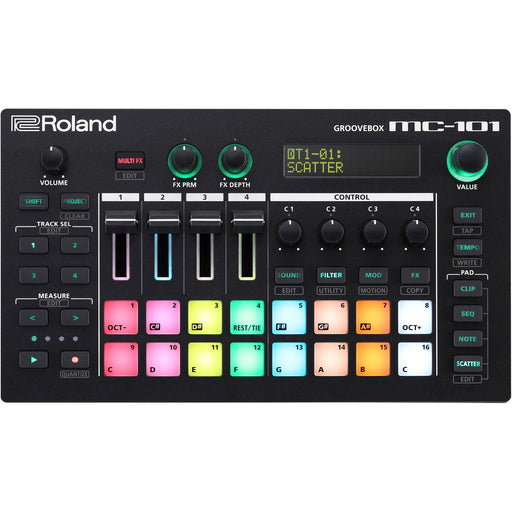 Roland MC-101 Portable Groovebox: ZEN-Core Engine, 4-Track Sequencer, MIDI