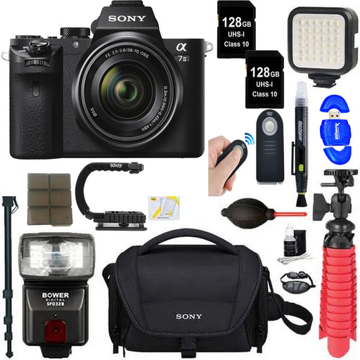 Sony Alpha a7 II Mirrorless Digital Camera w/ 28-70mm Lens 256GB Memory & Flash Accessory Bundle